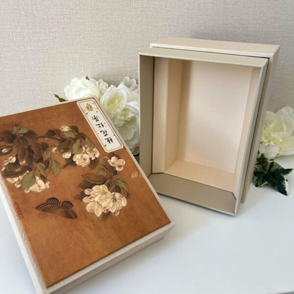 Coffret à thé japonais au design floral et papillon - Japon – Image 4
