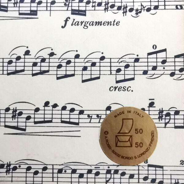 Boite à papier à lettres ROSSI, motif partitions musicales - Italie – Image 6
