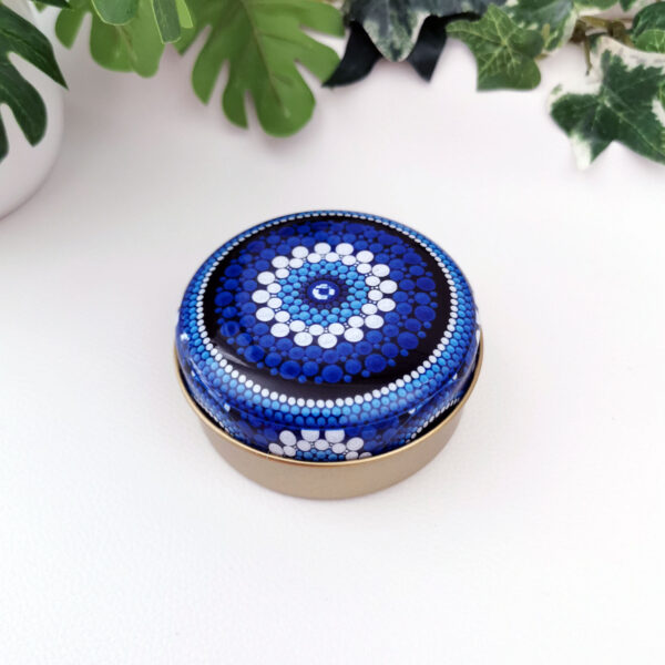 Lot de 2 petites boites en métal - Motif œil porte-bonheur et pendentif en verre - Inspiration grecque – Image 4