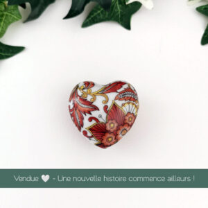 Mini boite cœur fleurie - Porcelaine vintage