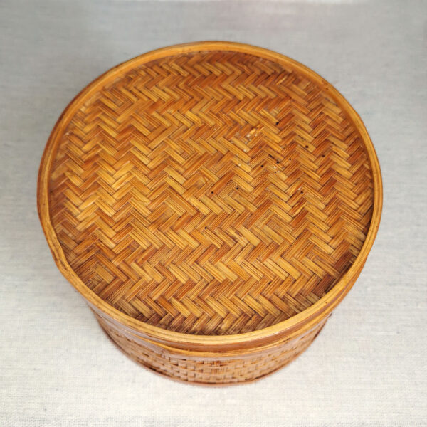 Duo de boites gigognes en bambou tressé – Artisanat traditionnel de Chine – Image 5