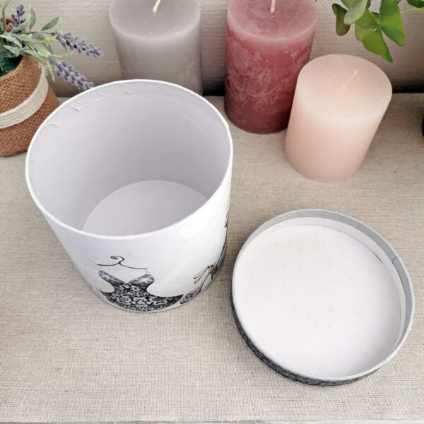 Lot de 2 boites décoratives en carton – Fleurs et dentelle – Image 6