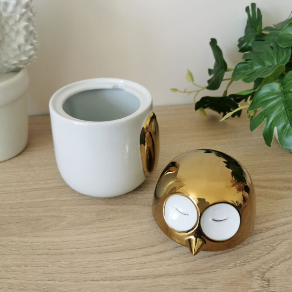 Boite en céramique en forme de chouette/hibou signée Bialetti - Italie – Image 2