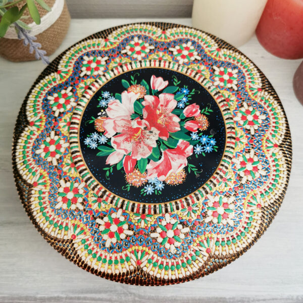 Boite hollandaise en métal à décor floral - Hollande (années 50/60) – Image 2