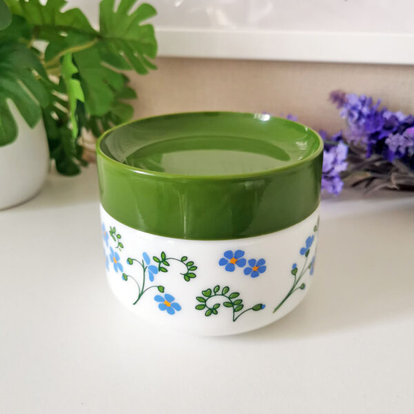 Boite vintage en opaline et couvercle en plastique vert – Italie (années 60/70) – Image 2
