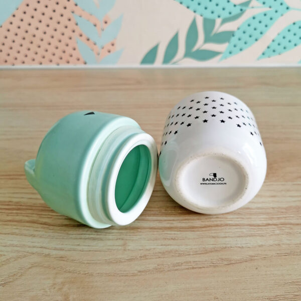 Boite alimentaire chat signée Bandjo – porcelaine & boite d’origine – Image 4