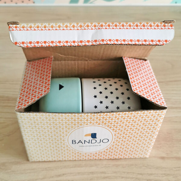 Boite alimentaire chat signée Bandjo – porcelaine & boite d’origine – Image 5