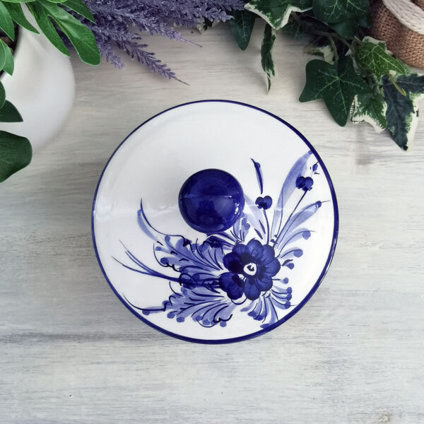 Pot rond en porcelaine décor bleu - Portugal – Image 2