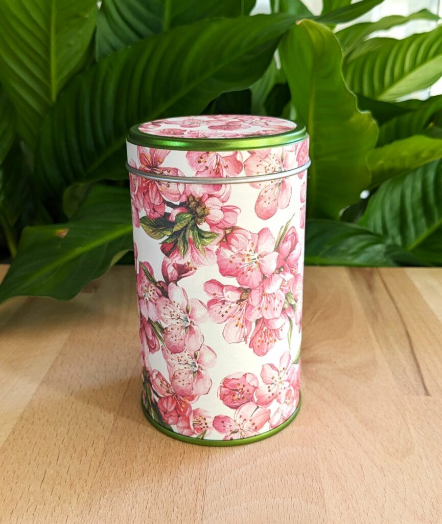 boîte à thé artisanale décor fleurs de pêcher – Les Boîtes du Luberon