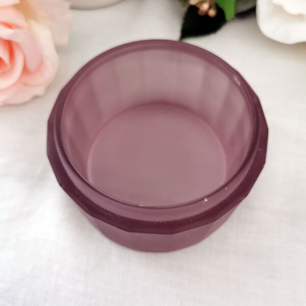 Boite en verre de sucre mauve givré – Nancy (années 60) – Image 3