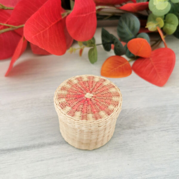 Lot de 2 mini boites en fibres tressées – boites décoratives pour petits trésors – Image 3